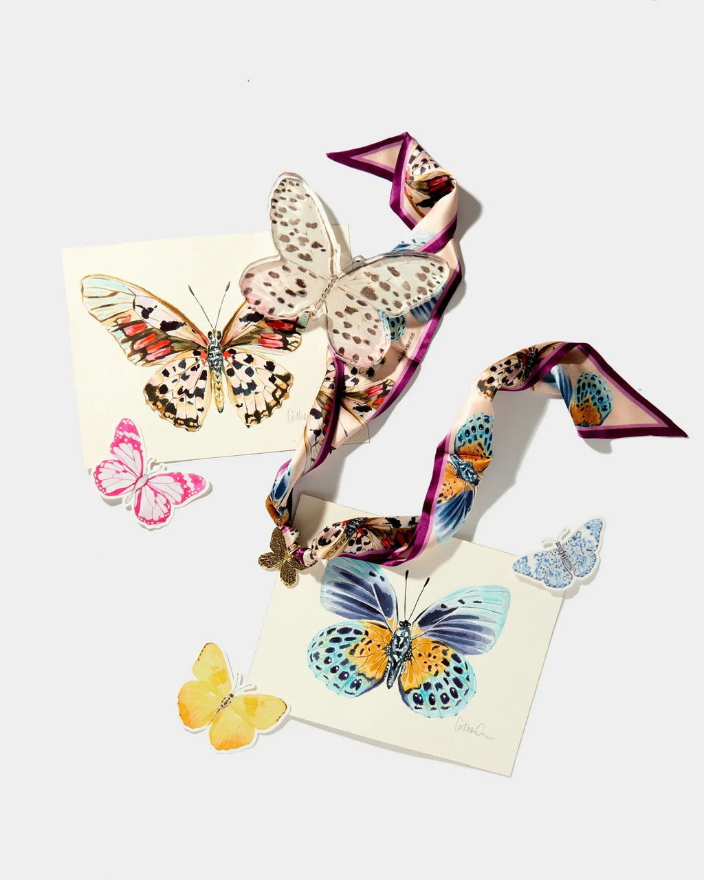 Butterfly Scarf Necklace Set