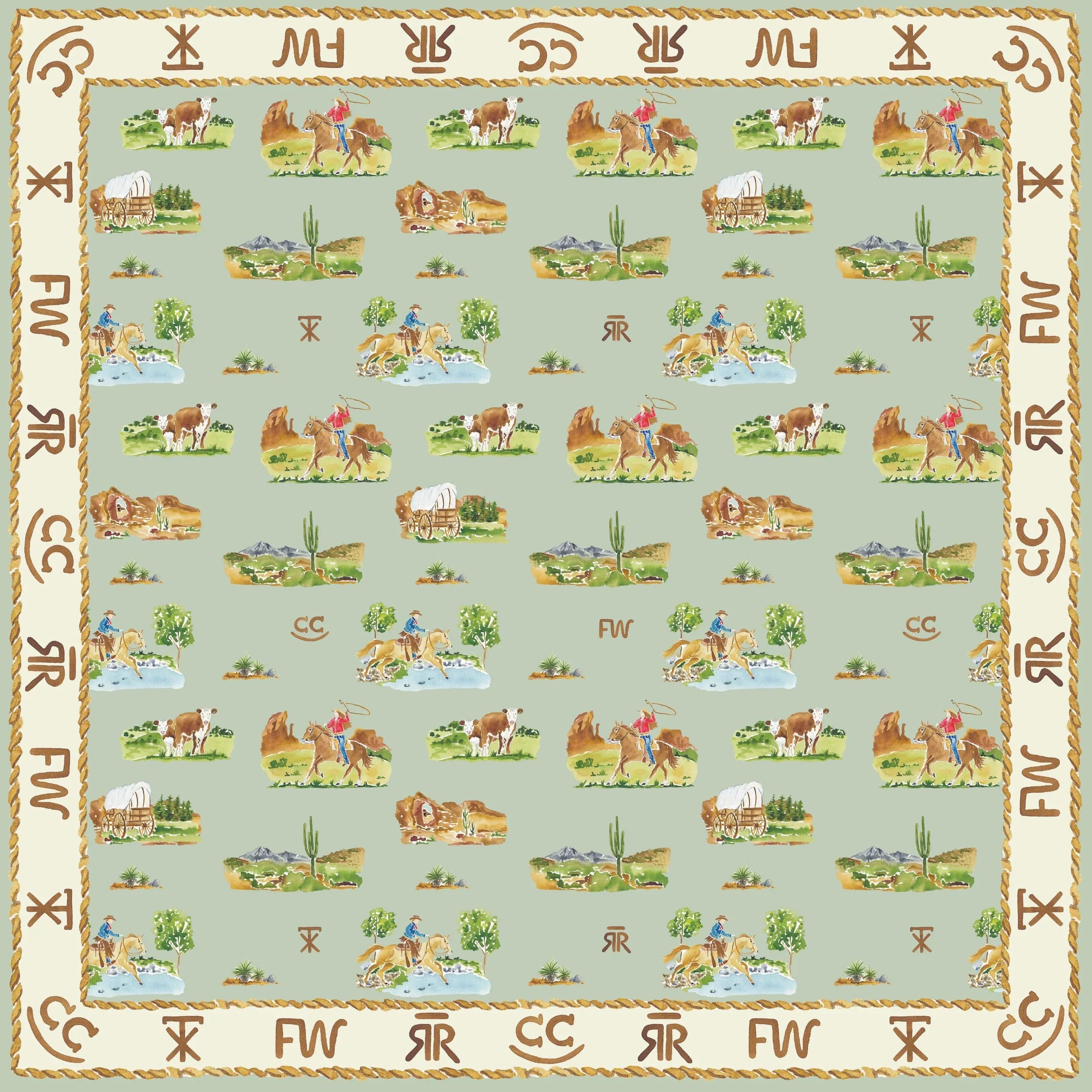 Western Toile Scarf