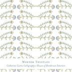 Gift Wrap - Winter Thistles