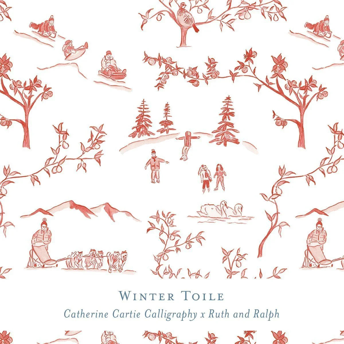 Gift Wrap - Winter Toile