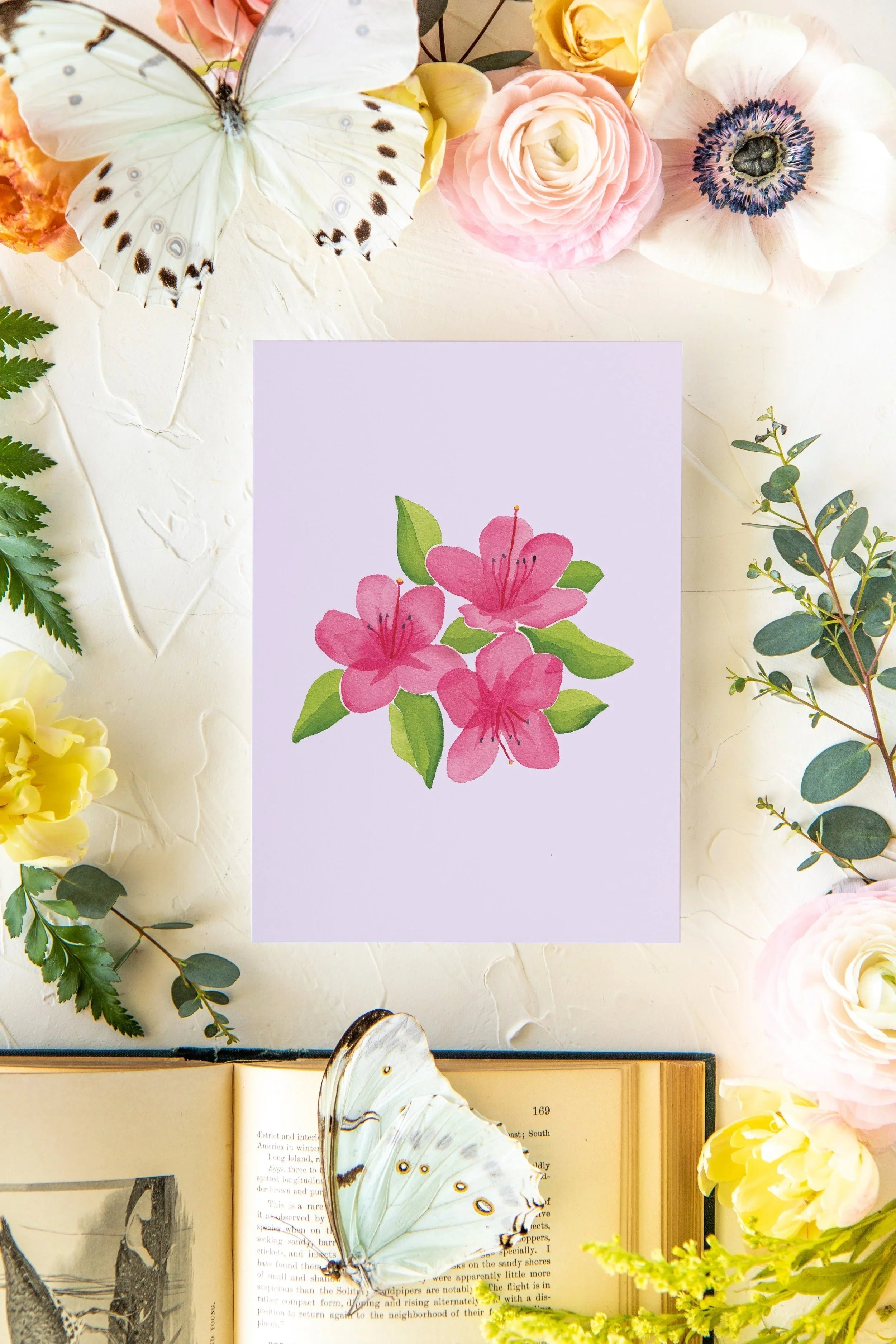 Colorful Botanical 5x7 Print - Azalea