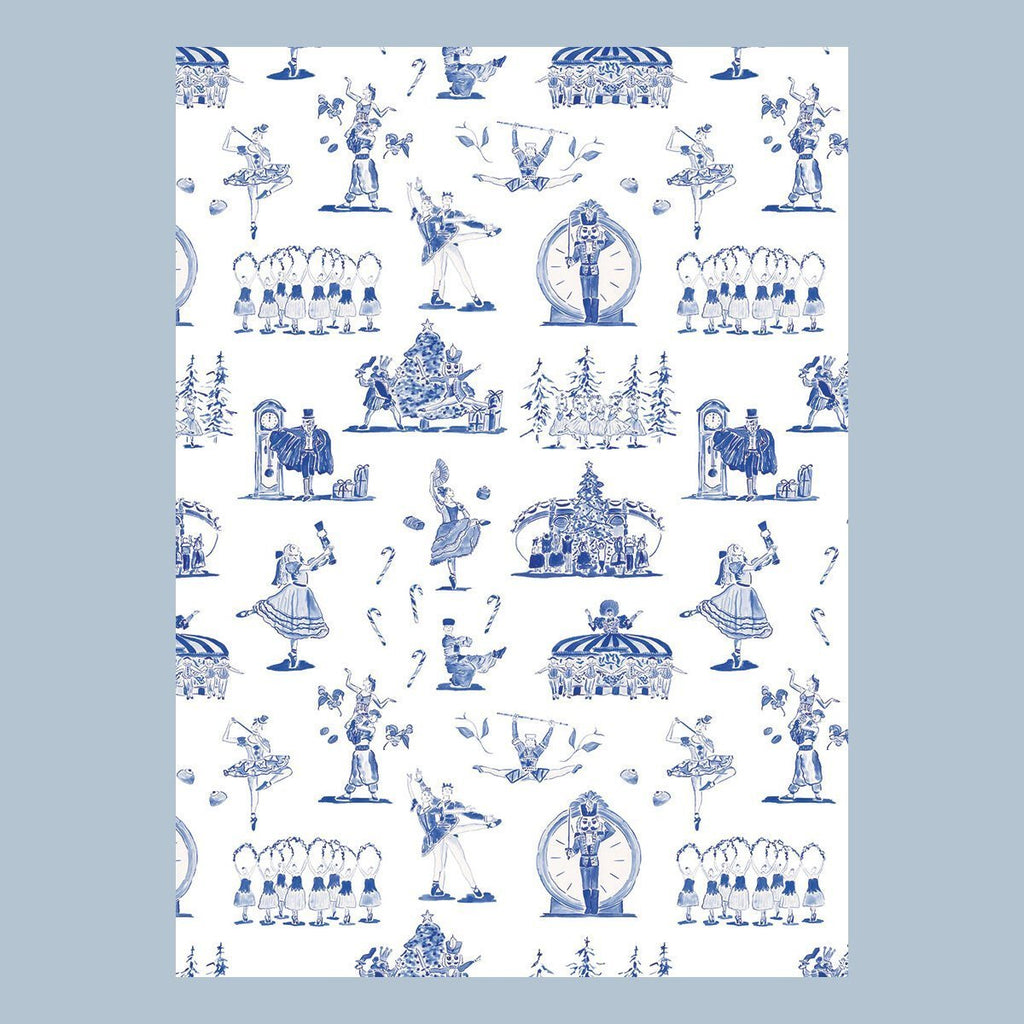Nutcracker Toile Playing Cards with Acrylic Box