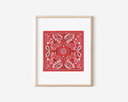 Paisley Bandana Art Print 8x10
