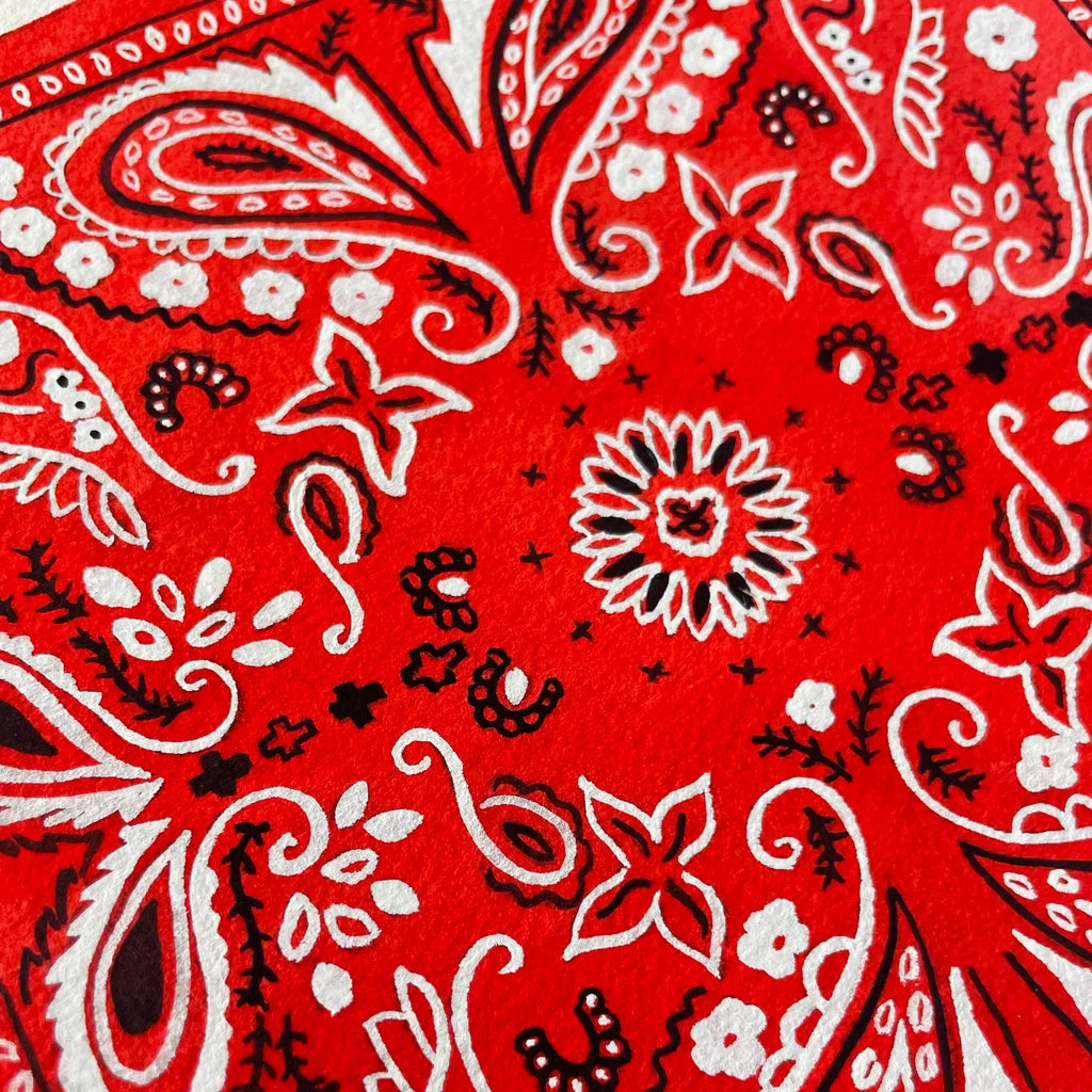 Paisley Bandana Art Print 8x10