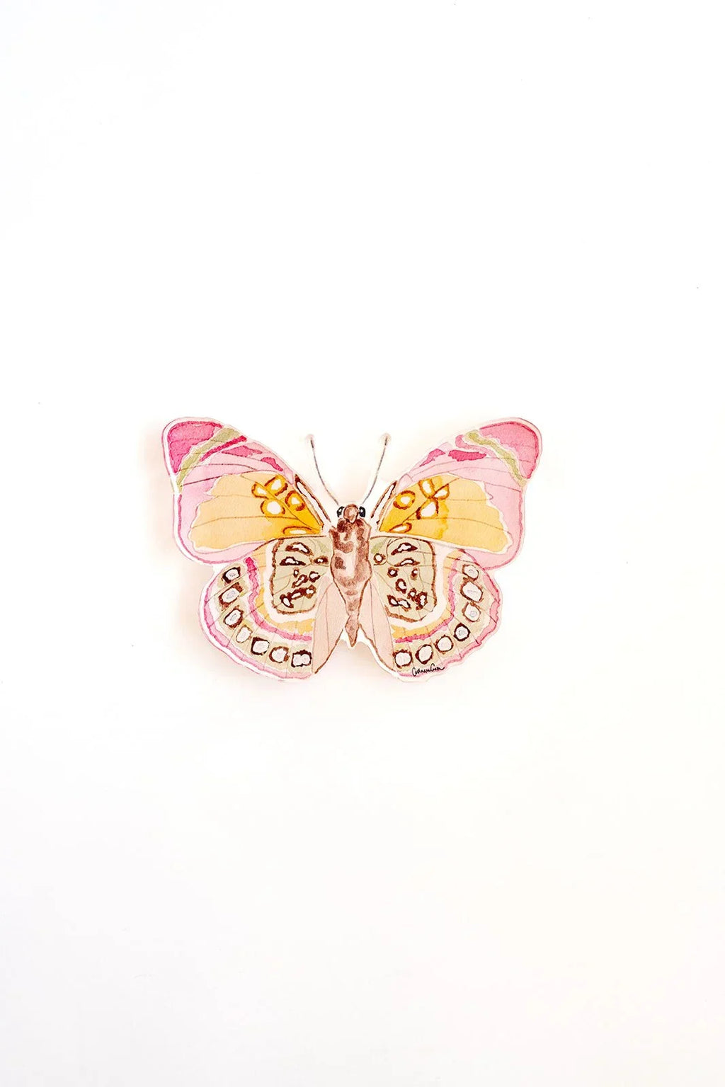 Pink and Green Butterfly Acrylic Ornament