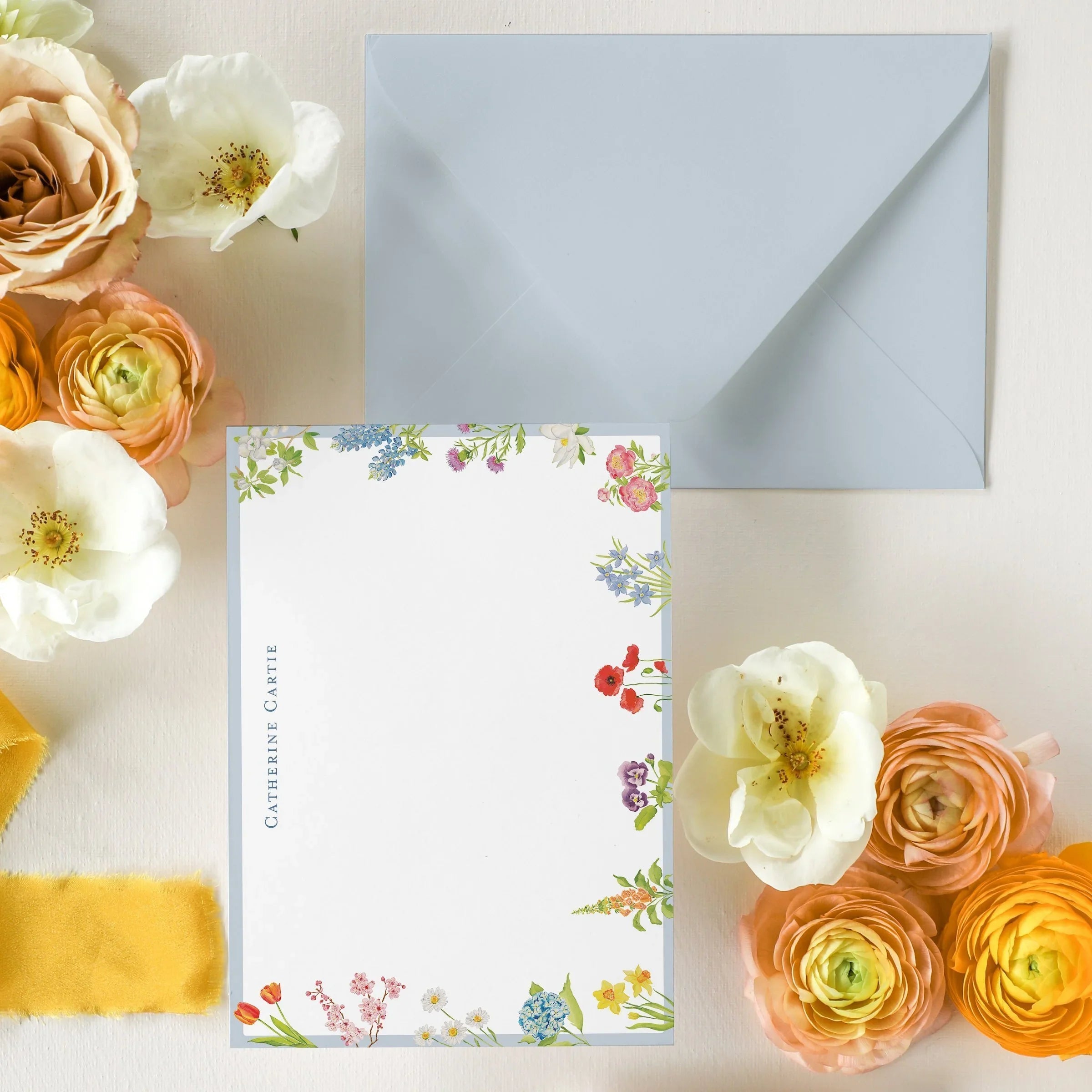 Personalized Botanical Notecards