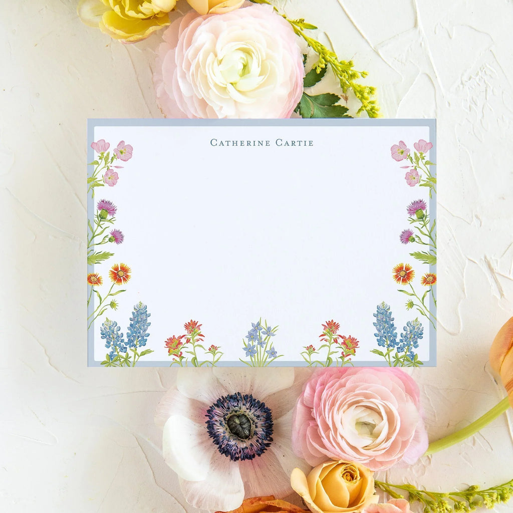 Personalized Wildflower Notecards
