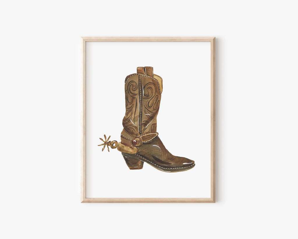 Boot with Spur Art Print 8x10