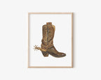 Boot with Spur Art Print 8x10