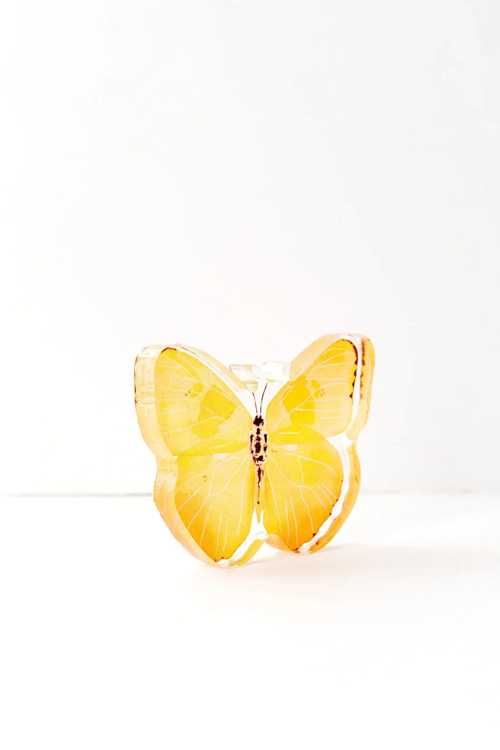 Yellow Butterfly Acrylic Art Block Small