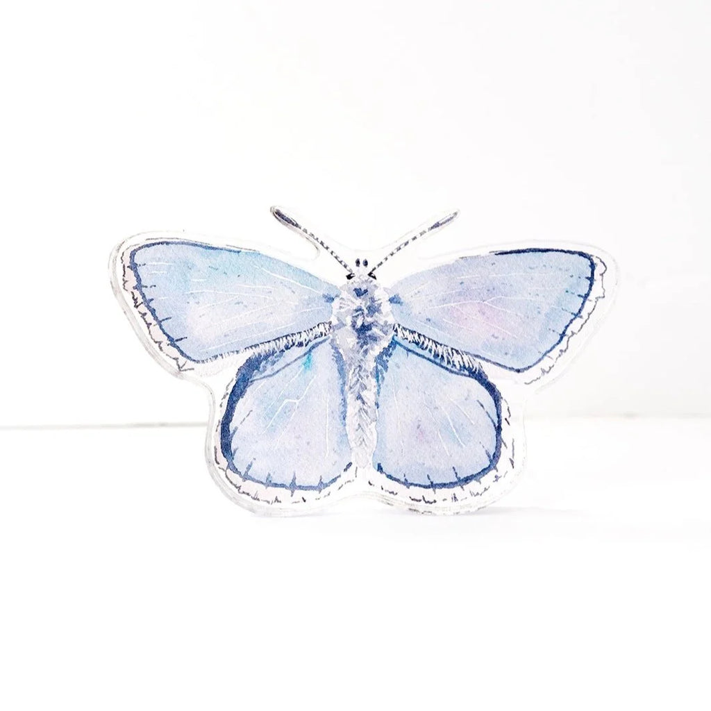 Blue Butterfly Acrylic Art Block Large
