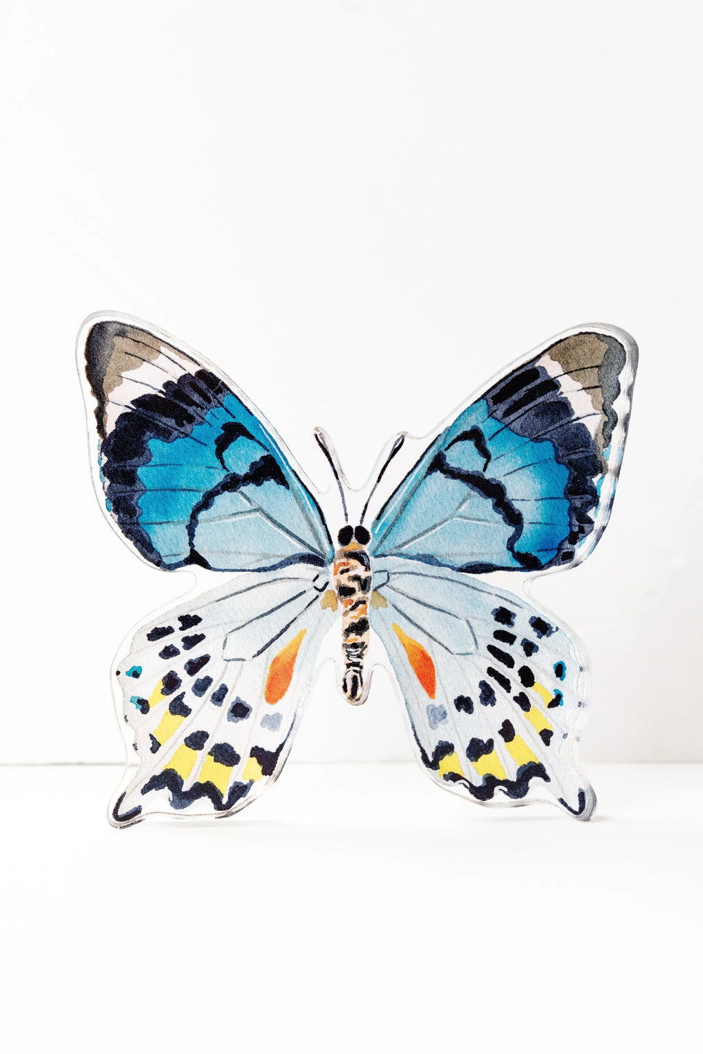 Blue Multi Butterfly Acrylic Art Block Small
