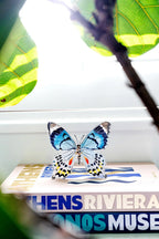 Blue Multi Butterfly Acrylic Art Block Large