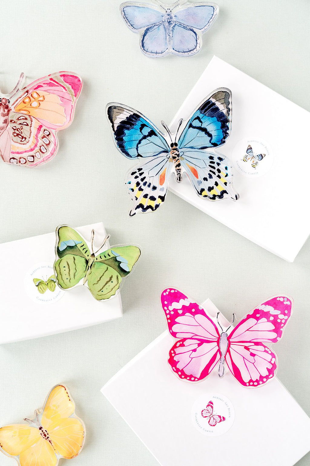Blue Butterfly Acrylic Art Block Small