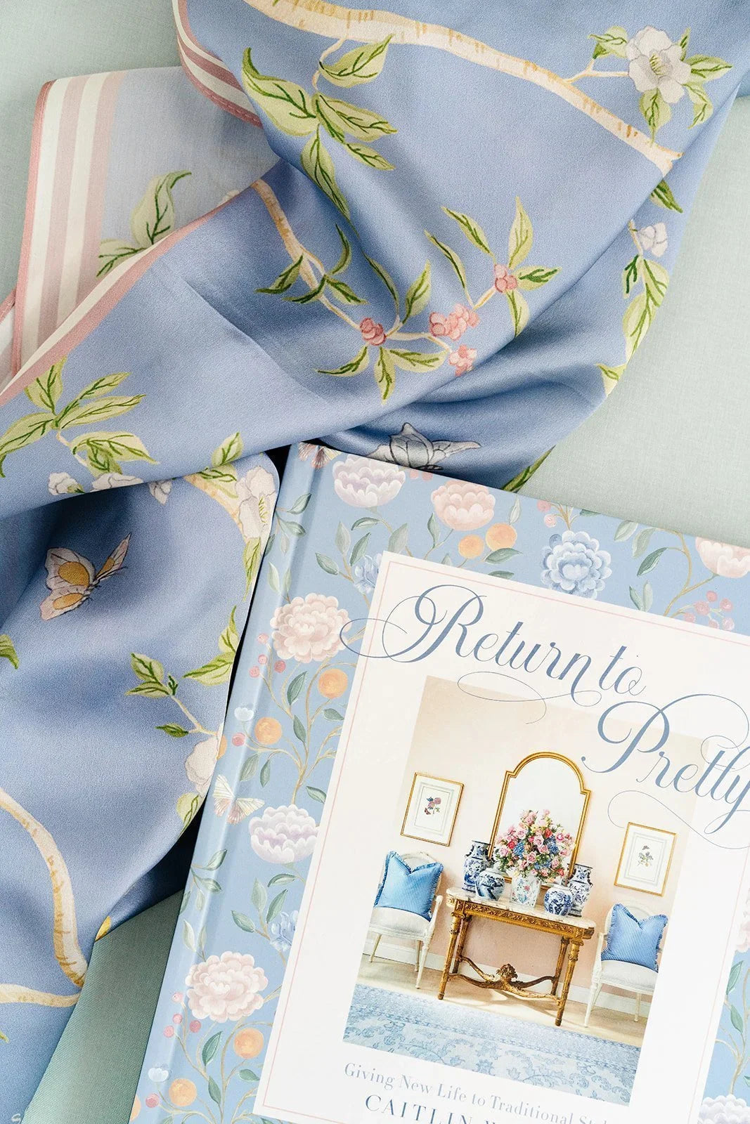 Blue Chinoiserie Scarf
