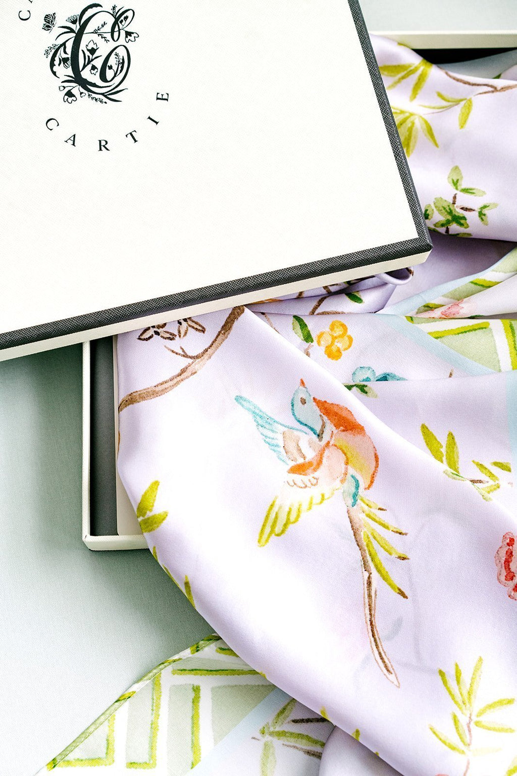 Lavender Chinoiserie Scarf