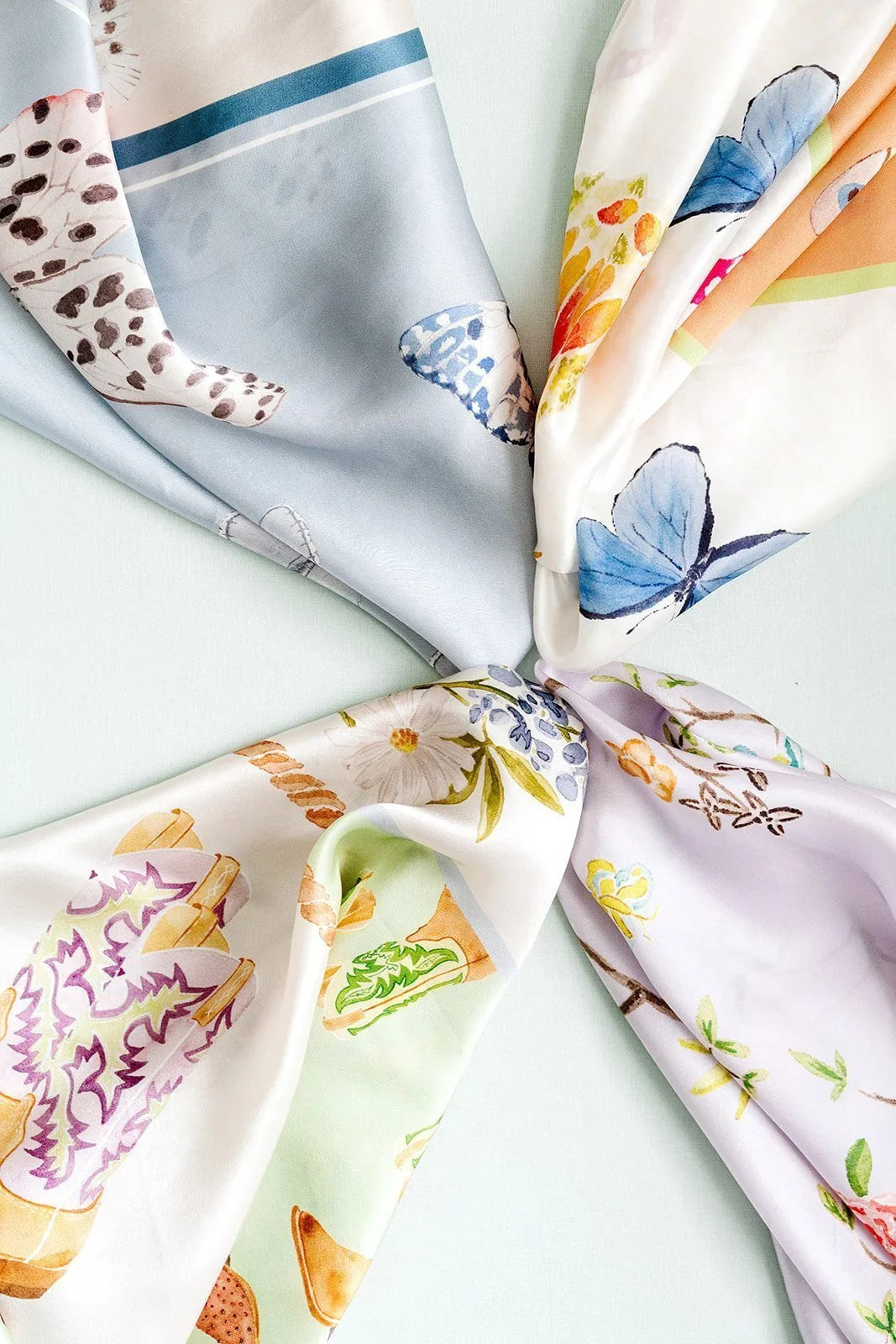 Neutral Butterfly Scarf