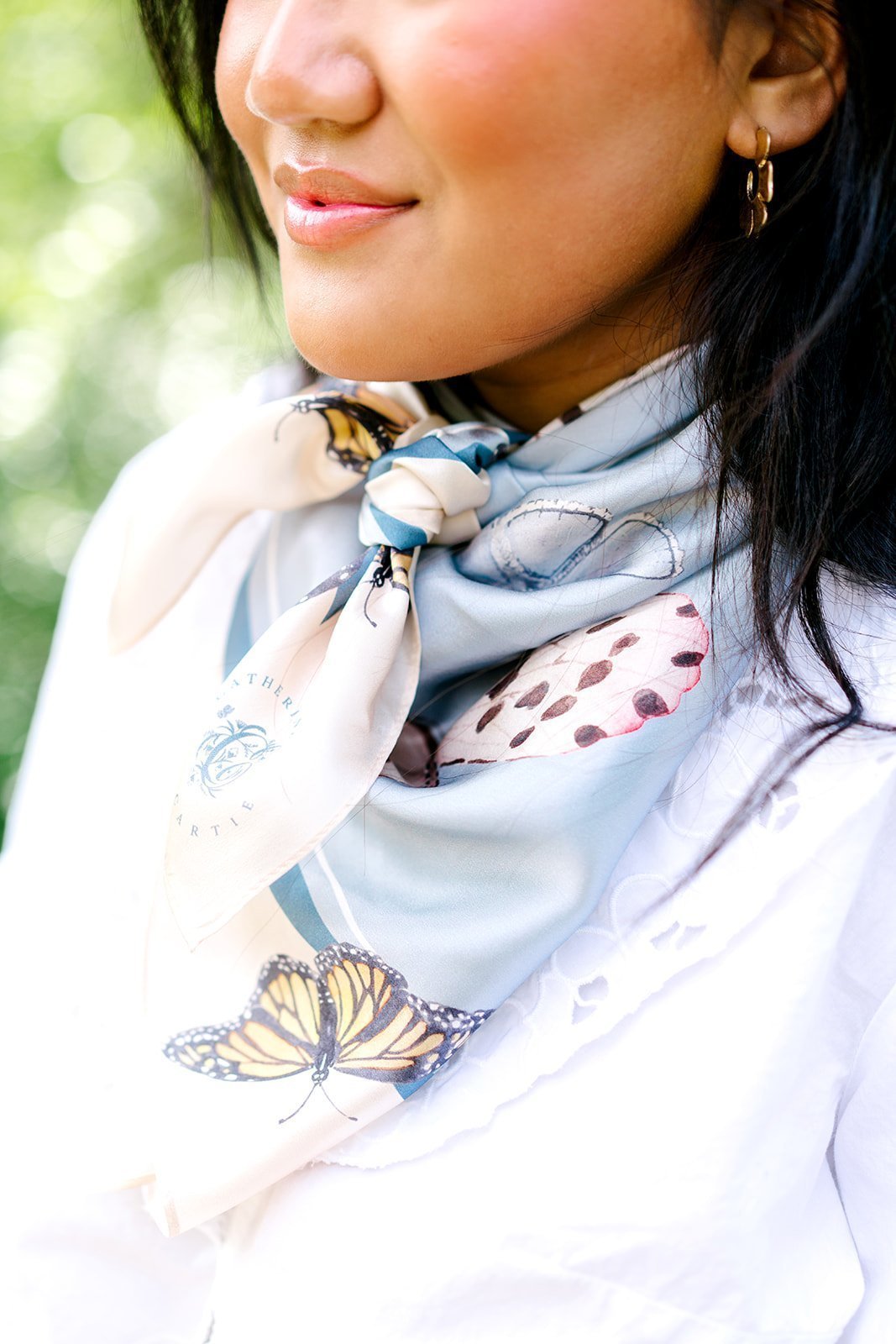 Neutral Butterfly Scarf
