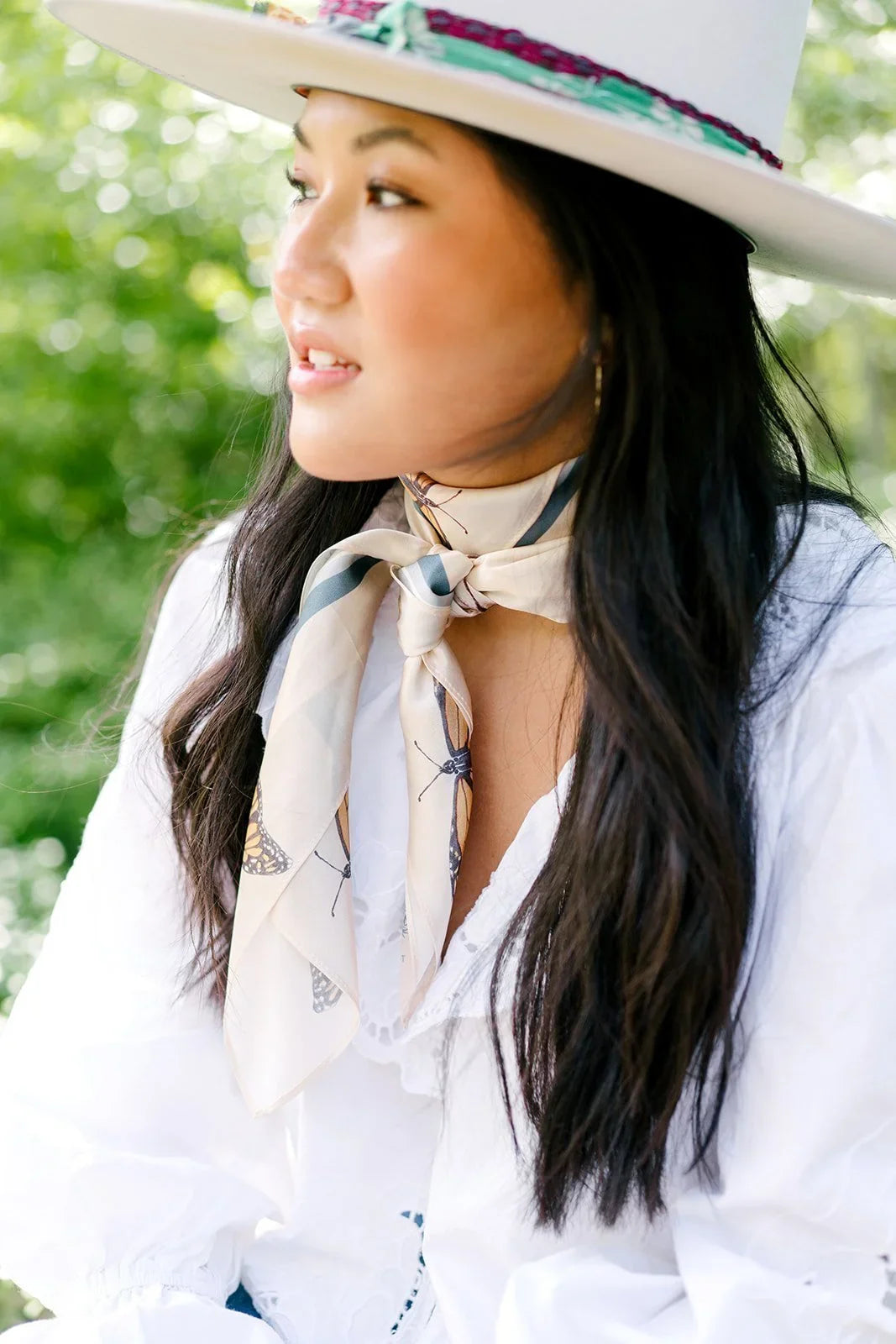 Neutral Butterfly Scarf