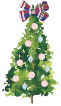 The Cowtown Christmas Tree Door Hanger