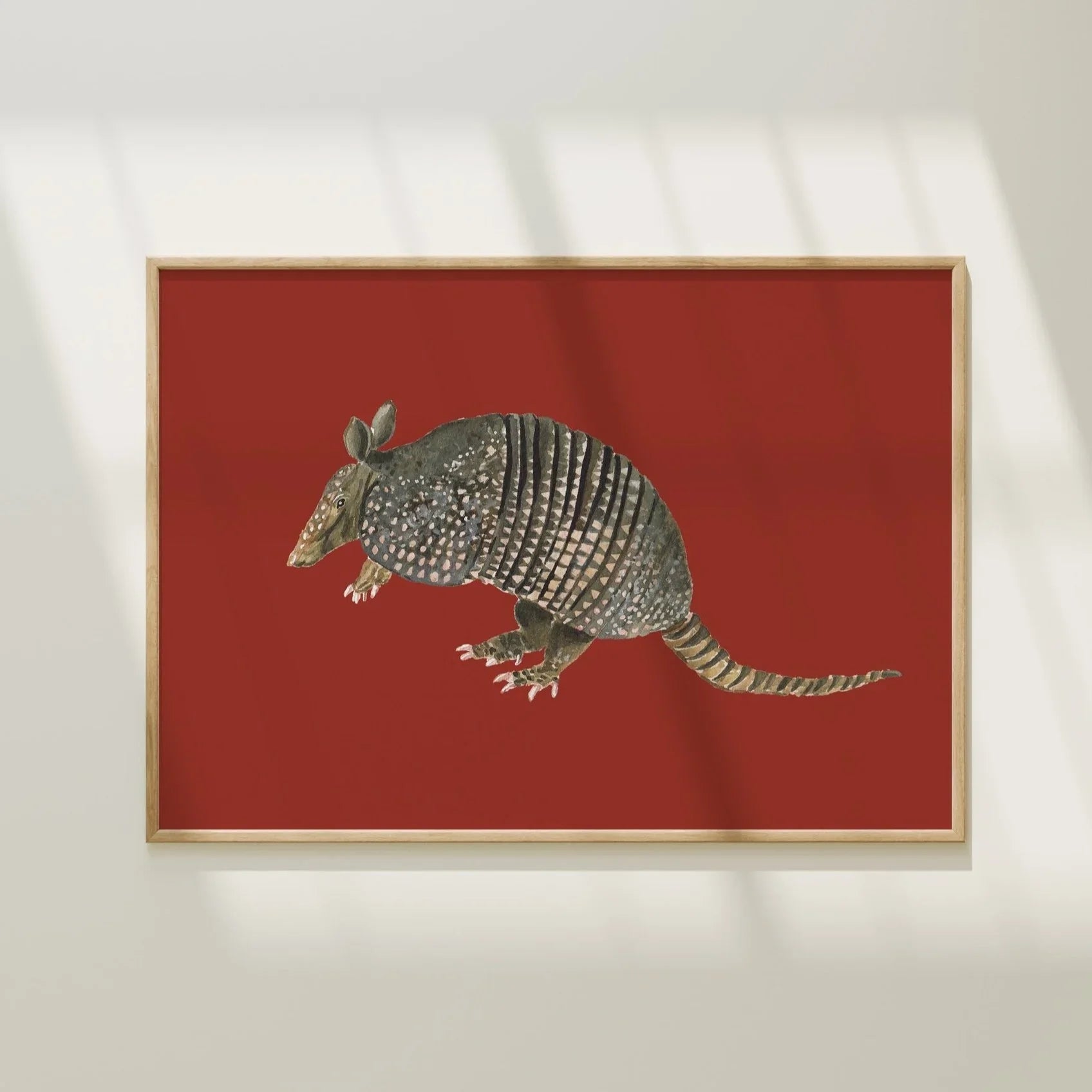 Armadillo Colorful Art Print 5x7