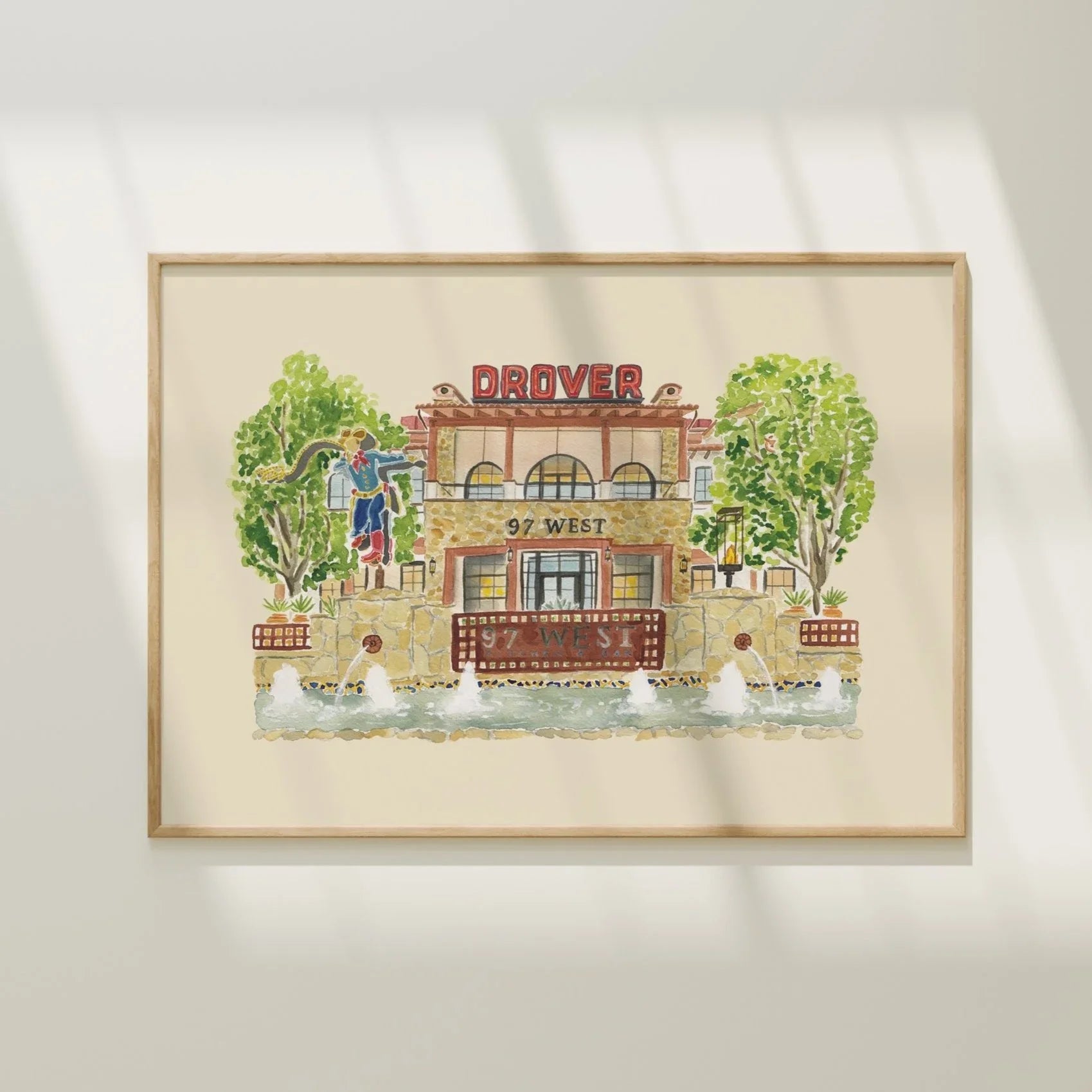 Hotel Drover Colorful Art Print 5x7