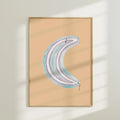 Neon Moon Colorful Art Print 5x7