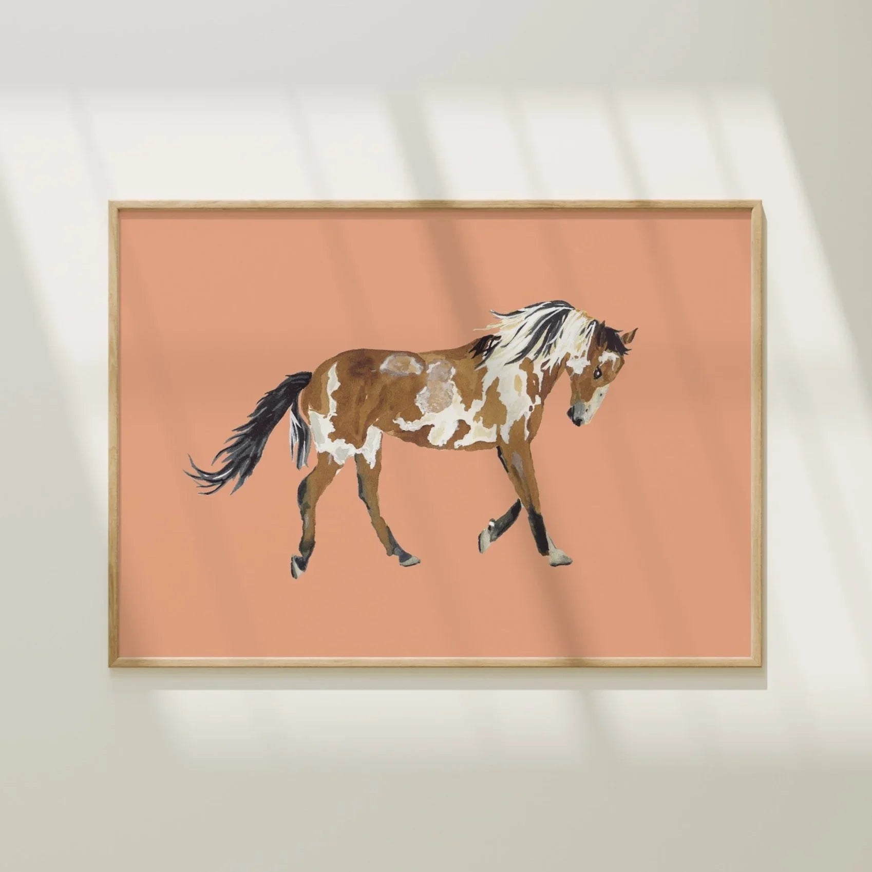 Picasso the Wild Mustang Colorful Art Print 5x7