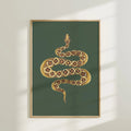 Rattlesnake Colorful Art Print 5x7