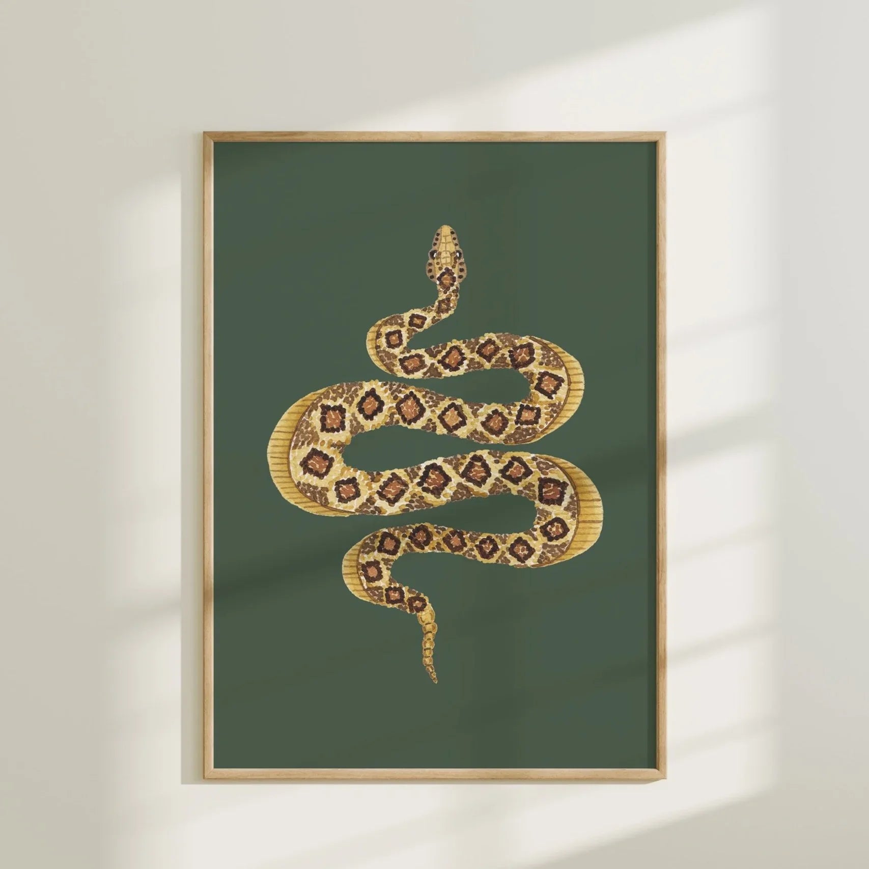 Rattlesnake Colorful Art Print 5x7