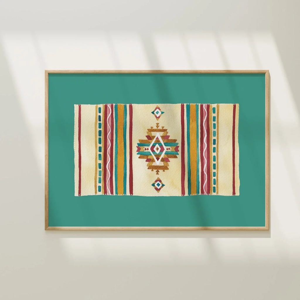 Saddle Blanket Colorful Art Print 5x7