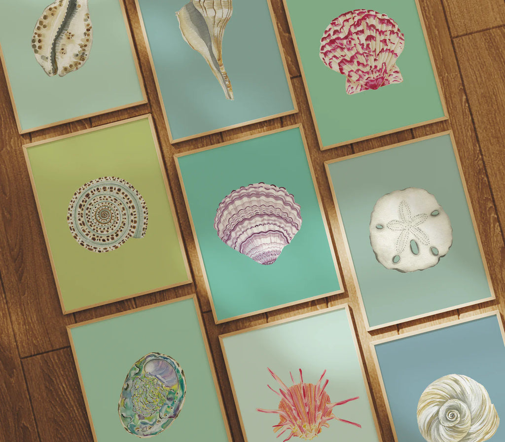 Lilac Cockle Art Print Colorful 5x7