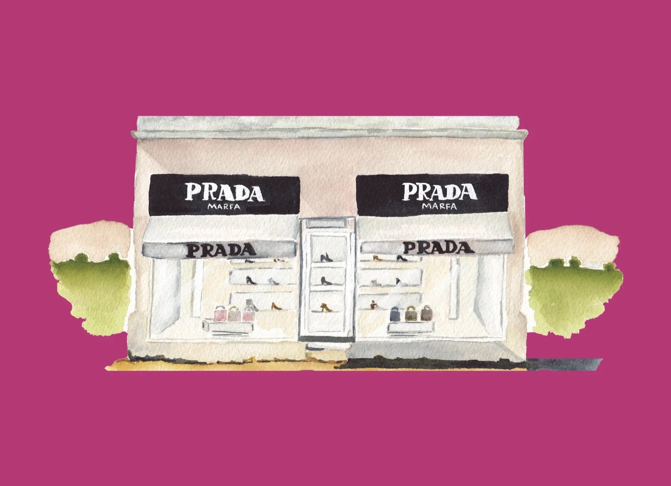 Prada Marfa Colorful Art Print 5x7