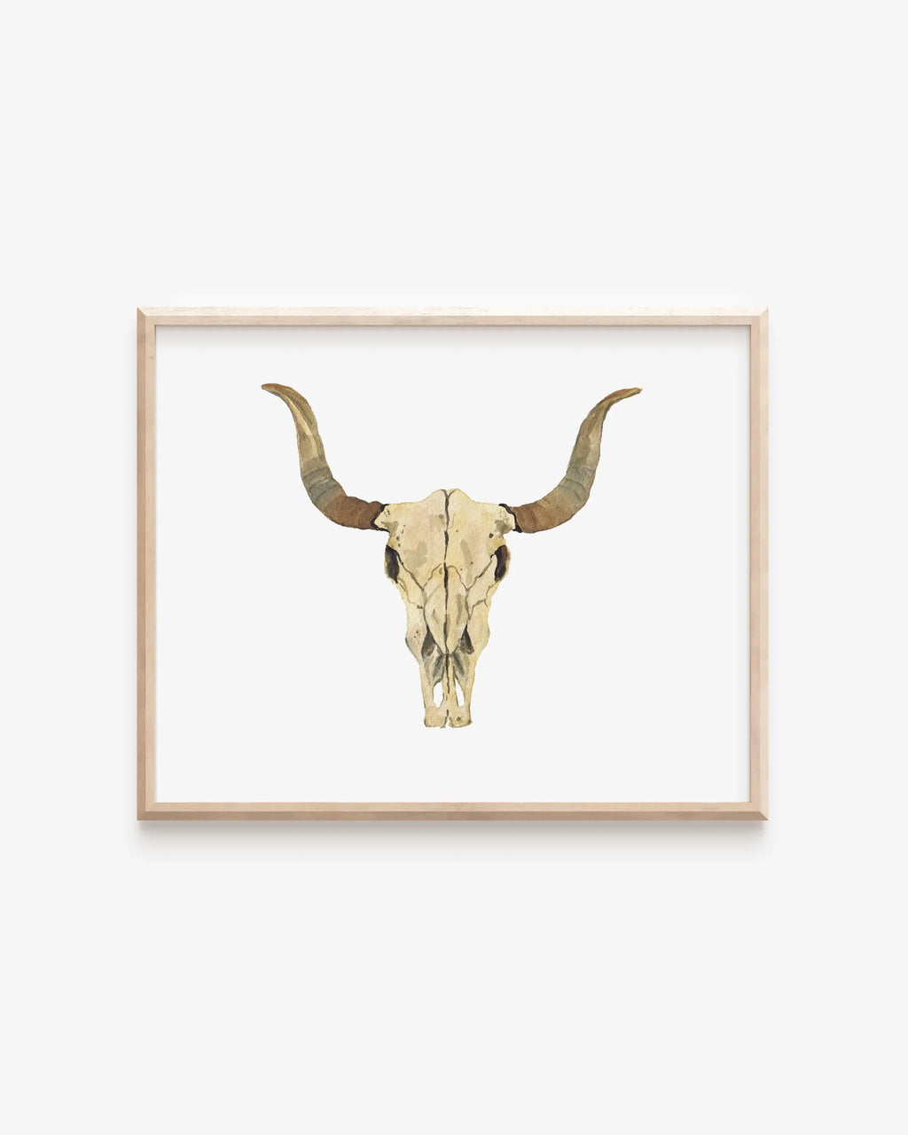 Cow Skull Art Print 8x10
