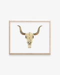 Cow Skull Art Print 8x10