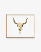 Cow Skull Art Print 8x10
