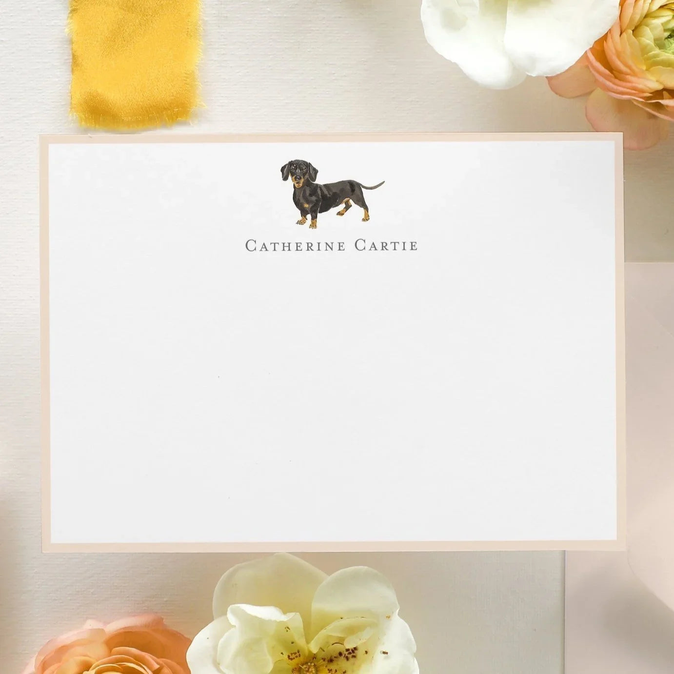 Personalized Dog Flat Notecards