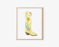 Daffodil Boot Art Print 8x10