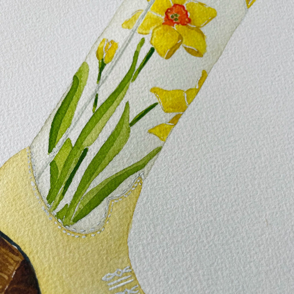 Daffodil Boot Art Print 8x10
