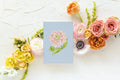 Blue Botanical 5x7 Prints - Dahlia
