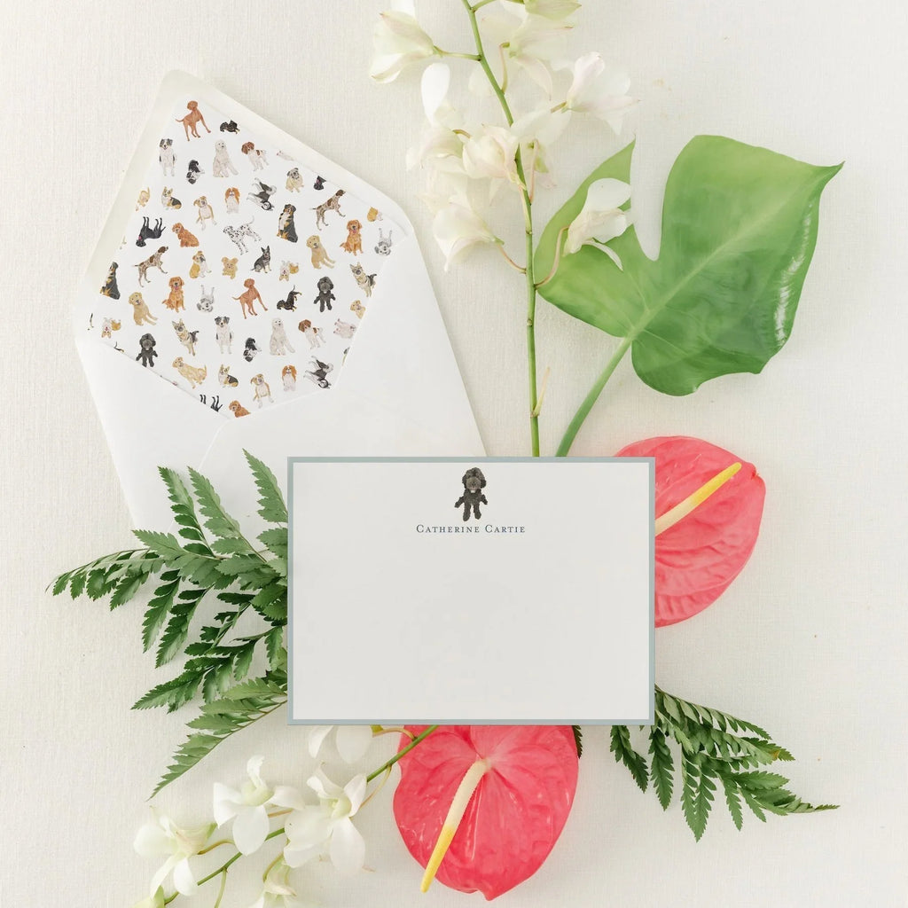 Personalized Dog Flat Notecards