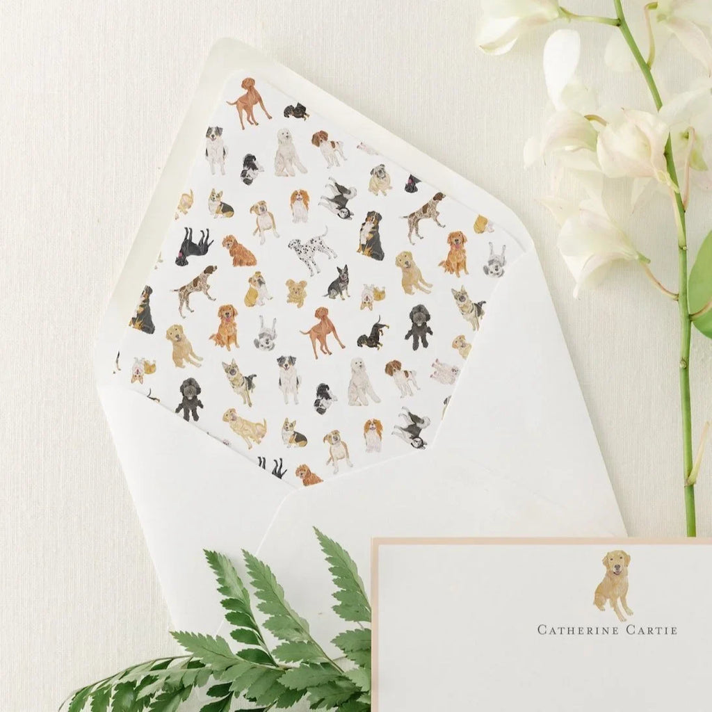 Personalized Dog Flat Notecards