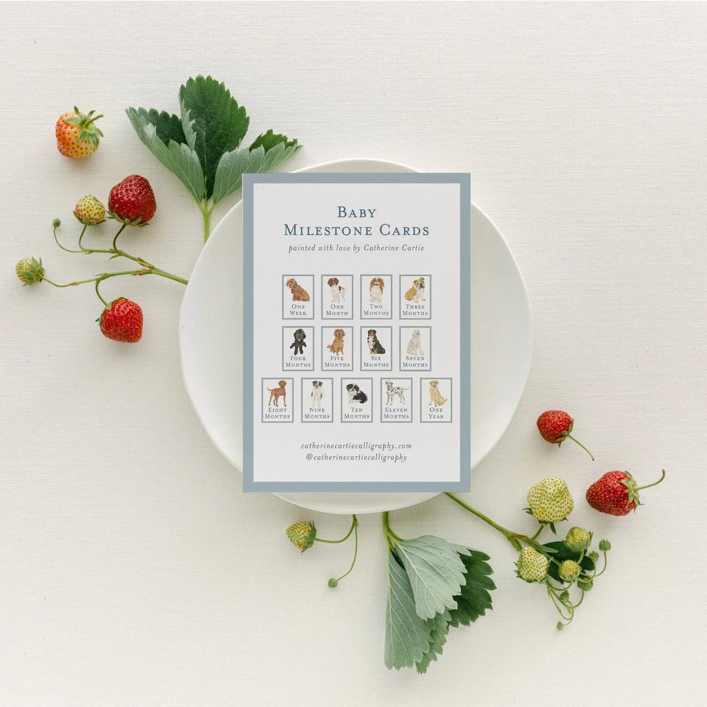 Baby Milestone Cards - Dogs
