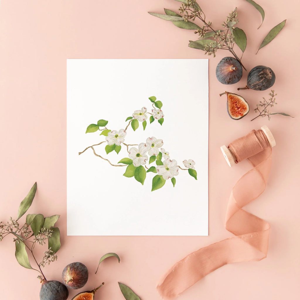 Botanical Art Prints 8x10 - Dogwood