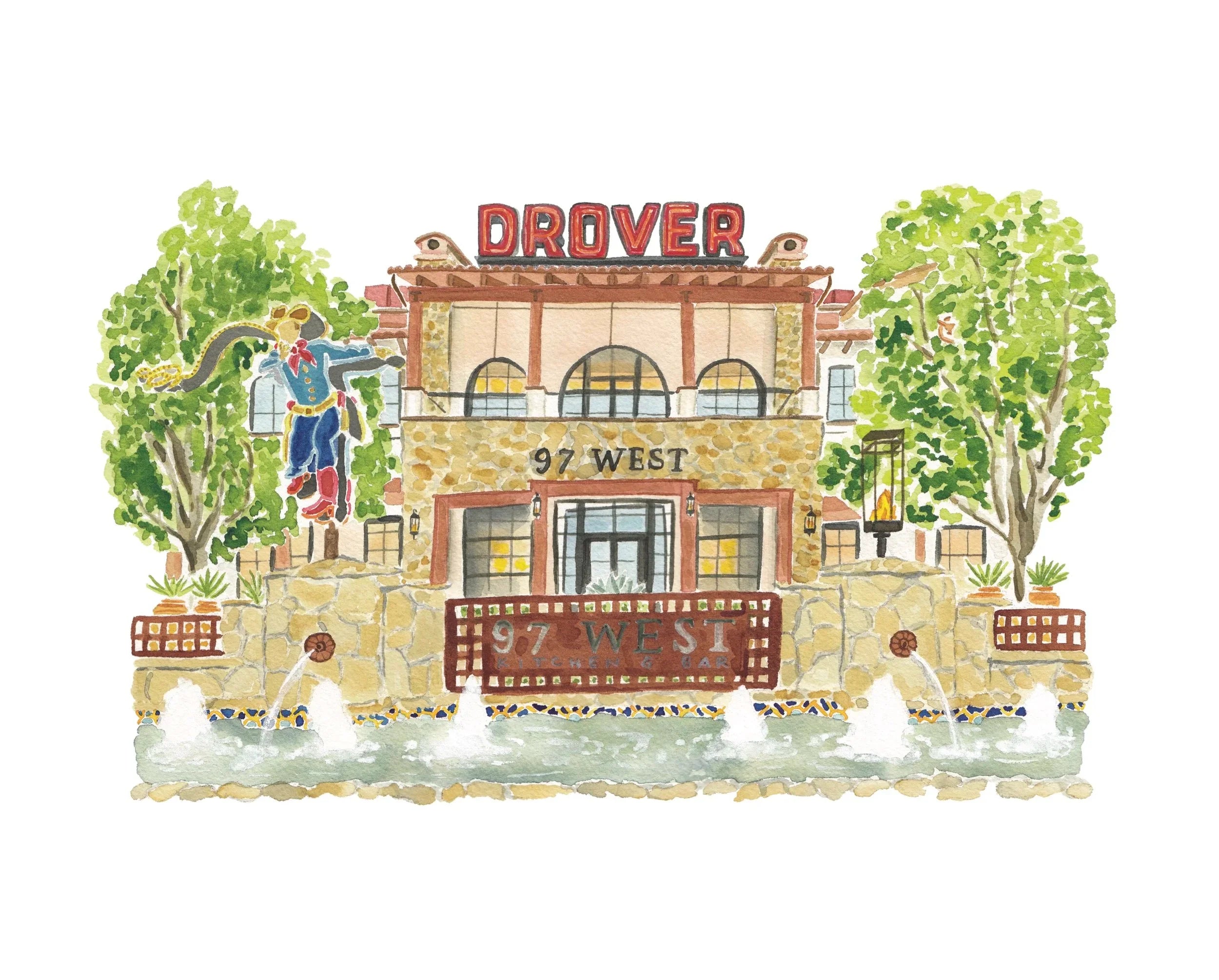 Hotel Drover Art Print