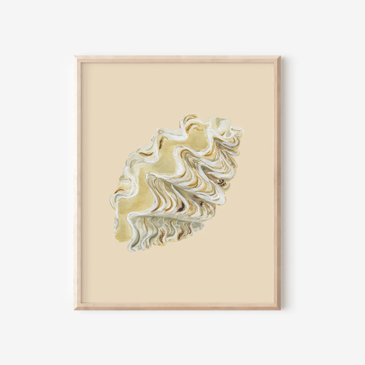 Giant Clamshell Art Print Colorful 5x7