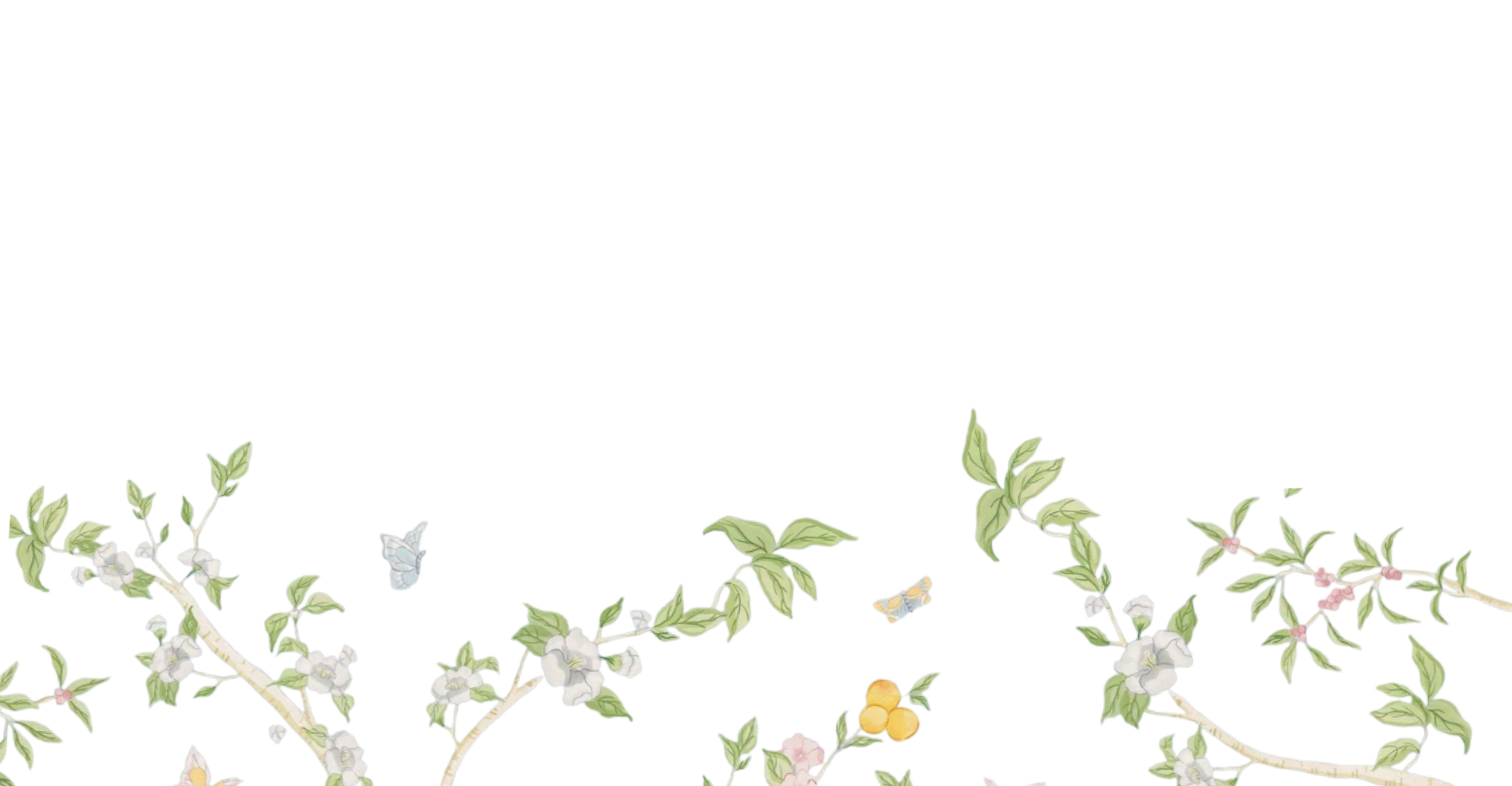 Decorative border with floral and leaf patterns