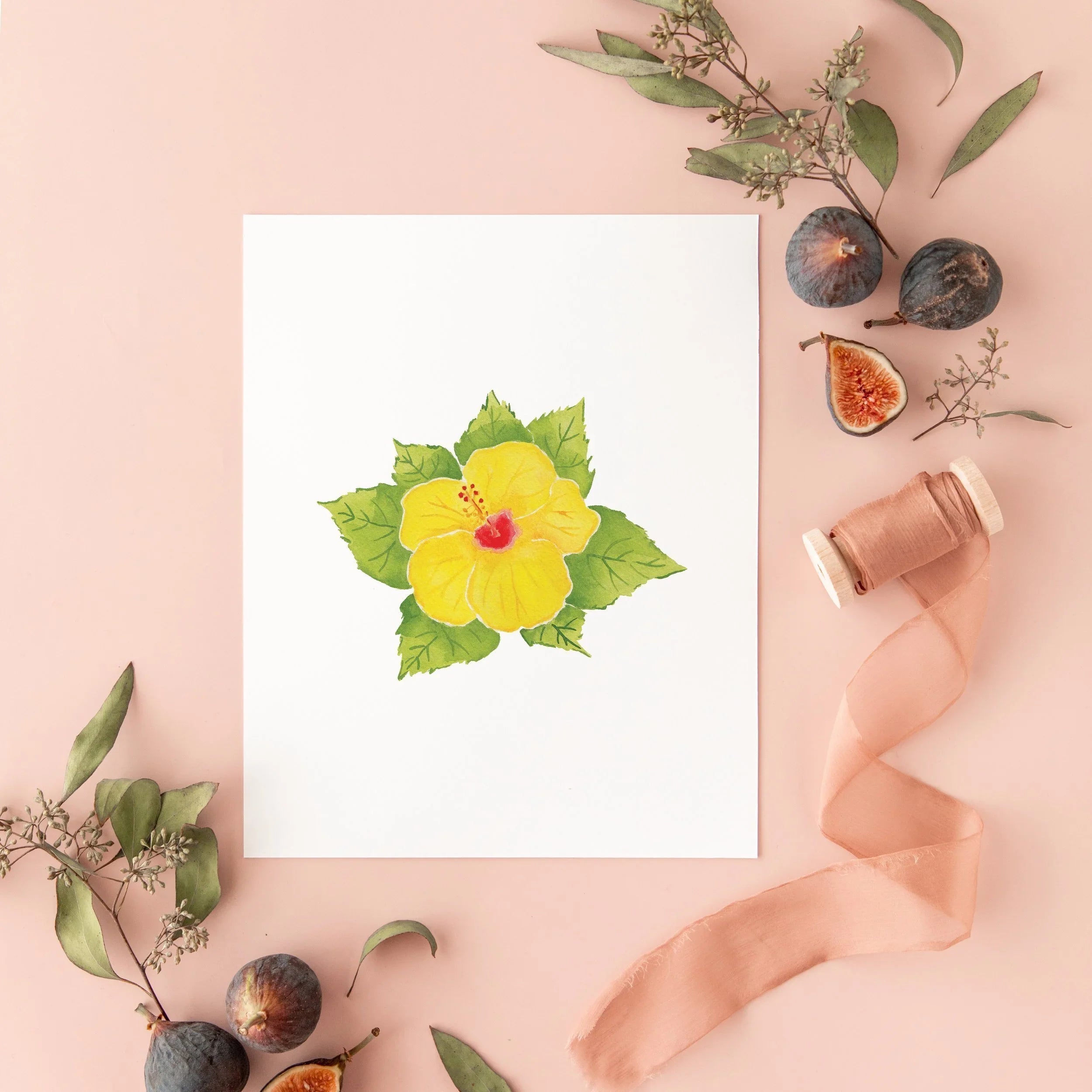 Botanical Art Prints 8x10 - Hibiscus
