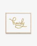 Howdy Art Print 8x10