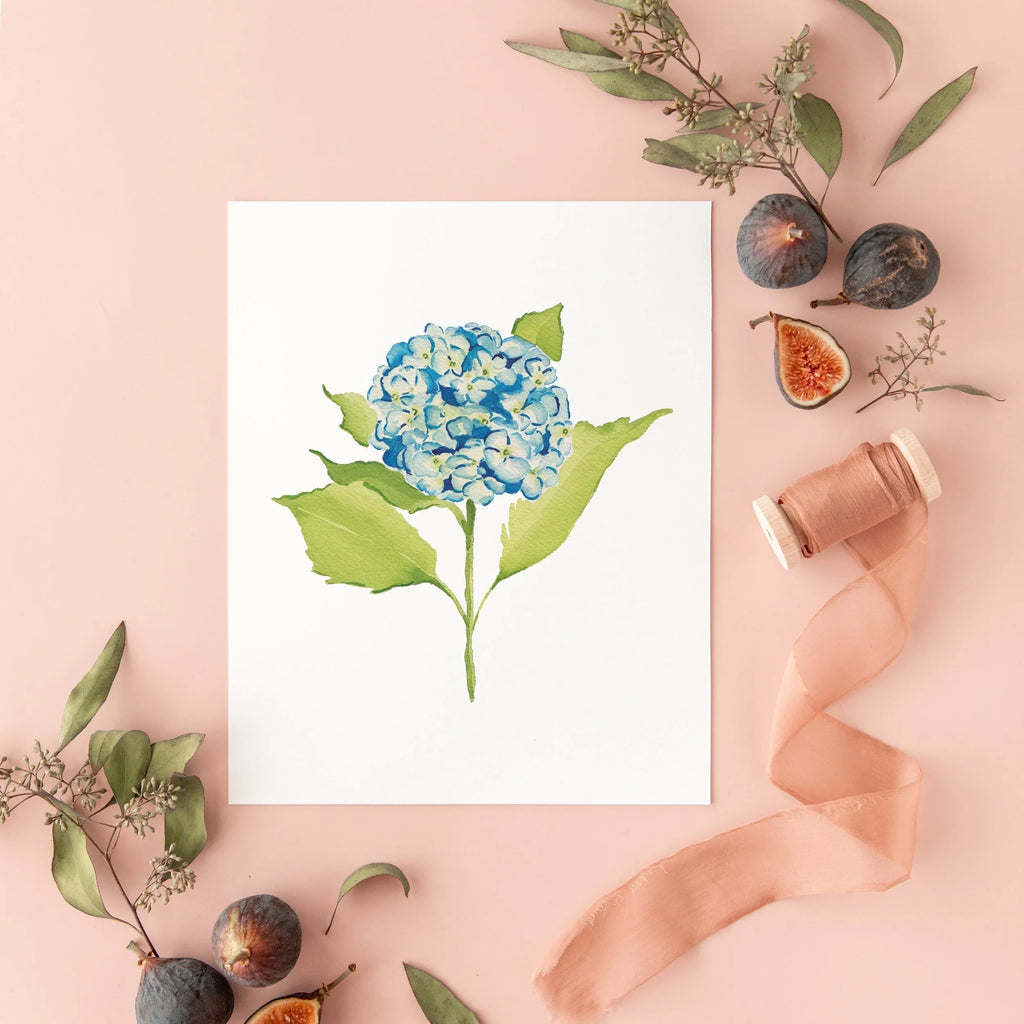 Botanical Art Prints 8x10 - Hydrangea
